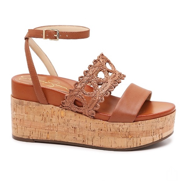 Jessica Simpson Brown Callri Wedge Sandals Size 10 - Picture 2 of 13